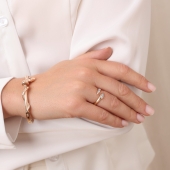 Кольцо из золота с фианитами