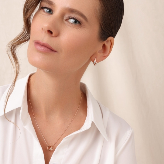 Серьги из золота с фианитами