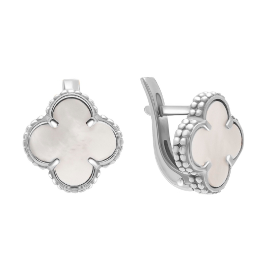 Серьги из серебра с фианитами