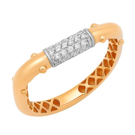 Кольцо из золота со Swarovski Zirconia и фианитами