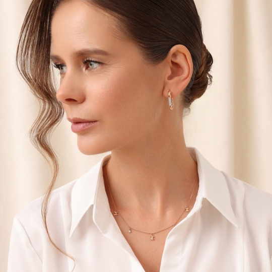 Серьги из золота с фианитами