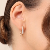 Серьги из золота с фианитами