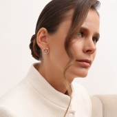 Серьги из золота с фианитами