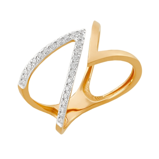 Кольцо из золота со Swarovski Zirconia и фианитами