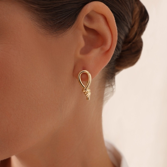 Серьги из золота с эмалью