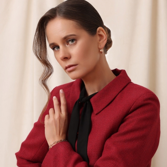 Серьги из золота с фианитами