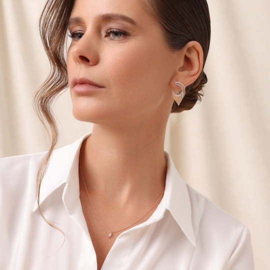 Колье-леска с золотым замком