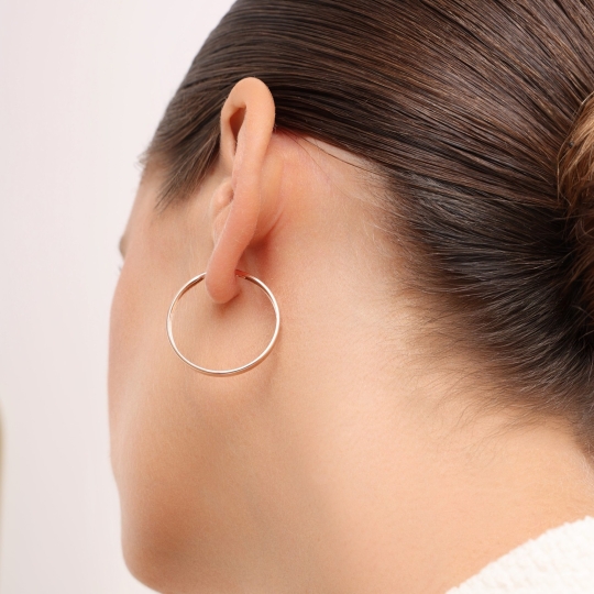 Серьги пусеты из золота с фианитами