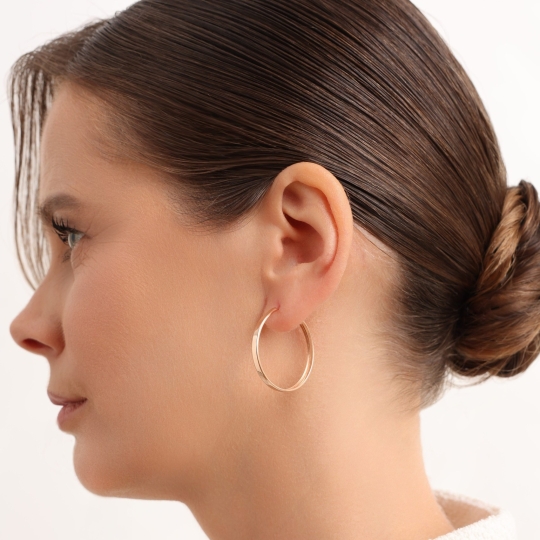 Серьги-конго из золота