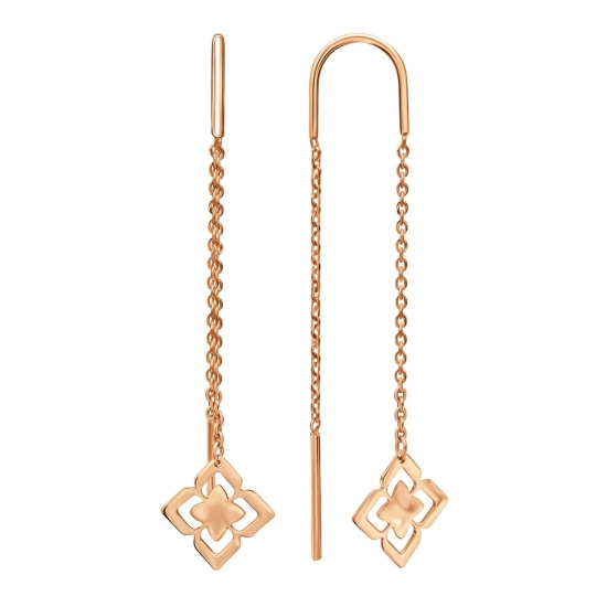 Серьги из золота с фианитами