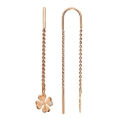 Серьги из золота с фианитами