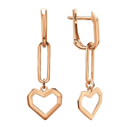 Серьги из золота с фианитами