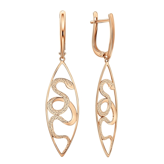 Серьги из золота с фианитами