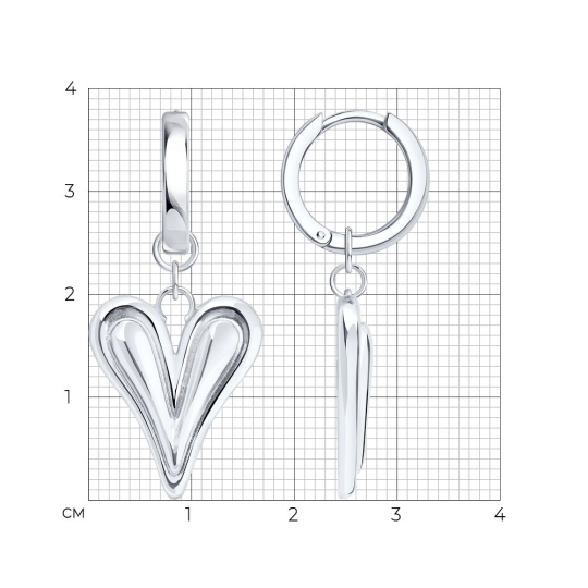 Серьги-трансформеры из серебра