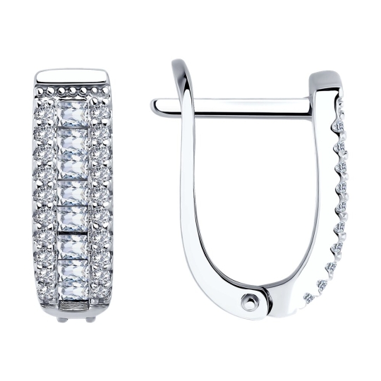 Серьги из серебра с агатами