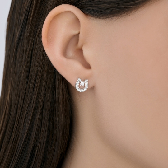 Серьги из серебра с чароитом, эмалью и шпинелью