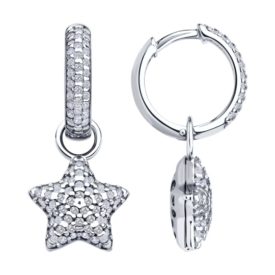 Серьги из серебра с эмалью