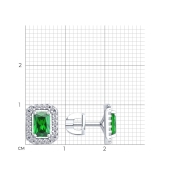 Серьги из серебра с фианитами