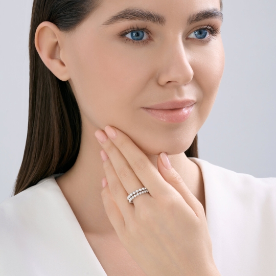 Кольцо из серебра c фианитом