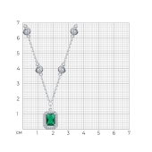 Колье из серебра с фианитами