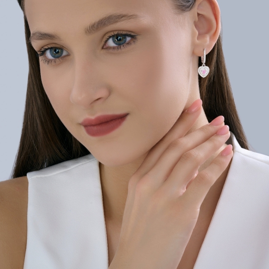 Серьги из серебра с эмалью