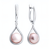 Серьги из серебра с жемчугом