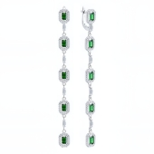 Серьги из серебра с фианитами