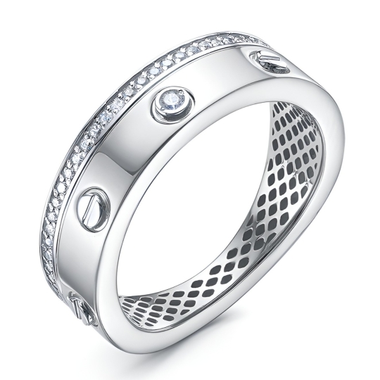 Серьги из серебра с фианитами