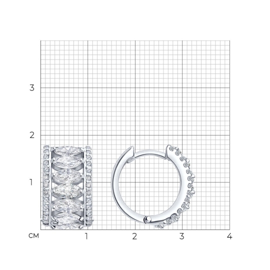 Серьги из серебра с эмалью