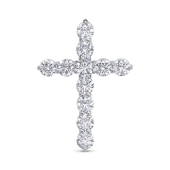 Подвеска из белого золота с выращенными бриллиантами