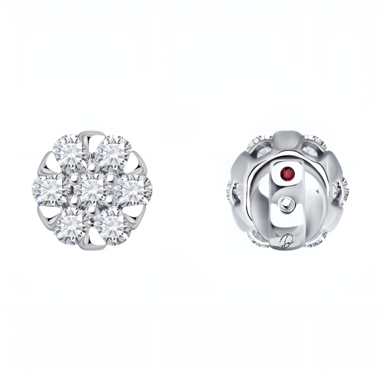 Серьги из белого золота с бриллиантами 