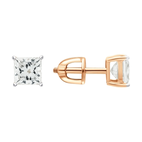 Серьги из золота с алмазной гранью