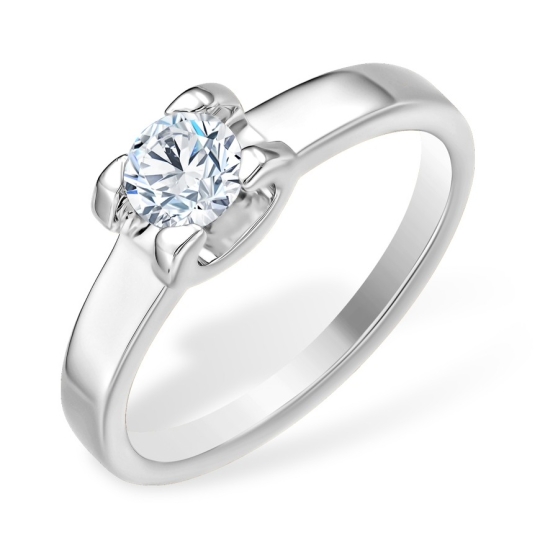 Серьги из белого золота с выращенными бриллиантами