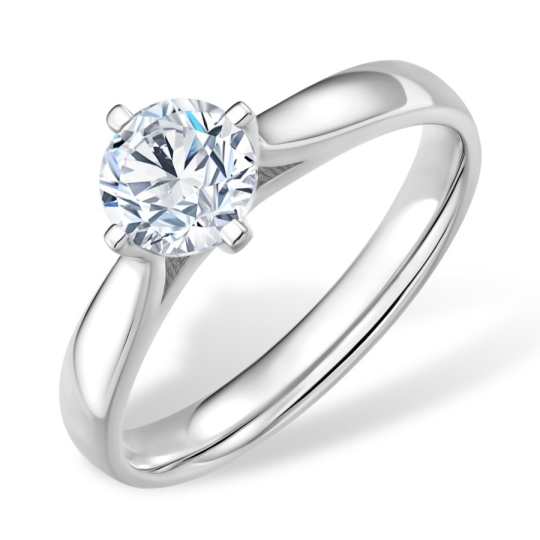 Кольцо из белого золота с бриллиантами