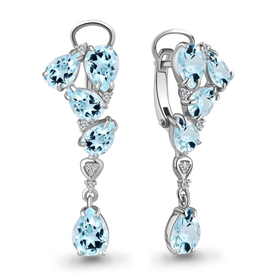 Серьги из серебра с чернением "Тигры" Серьги из серебра с чернением "Тигры"