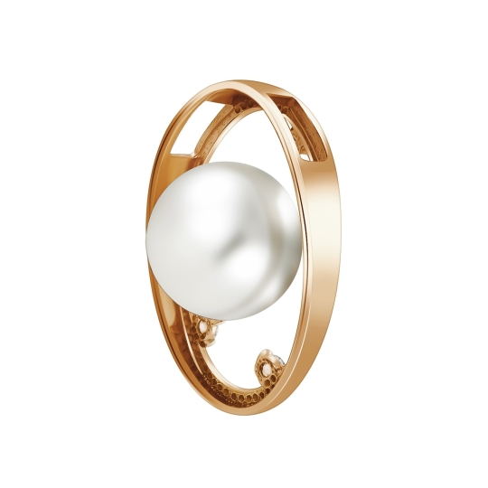 Подвеска из комбинированного золота с бриллиантом 