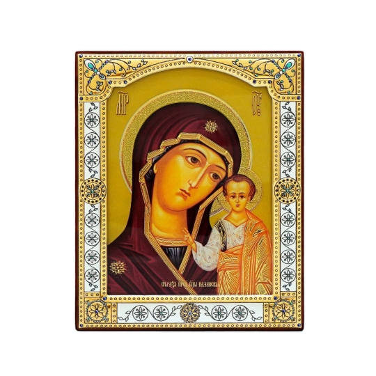 Автомобильная икона с образом Божьей Матери "Семистрельная"