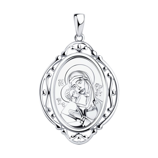 Подвеска из серебра с фианитами "Подкова" Подвеска из серебра с фианитами "Подкова"