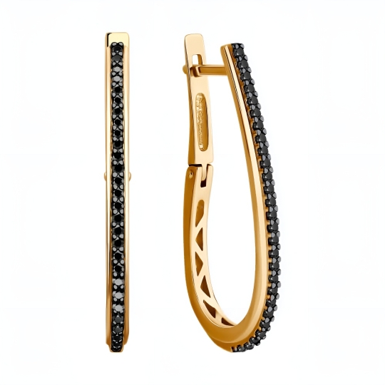 Серьги из серебра с ювелирными кристаллами Серьги из серебра с ювелирными кристаллами