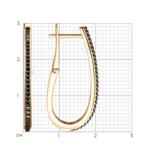 Серьги из серебра с ювелирными кристаллами Серьги из серебра с ювелирными кристаллами