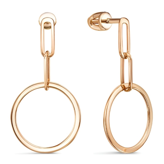 Серьги из золота с фианитами Серьги из золота с фианитами