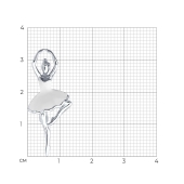 Брошь из серебра с эмалью