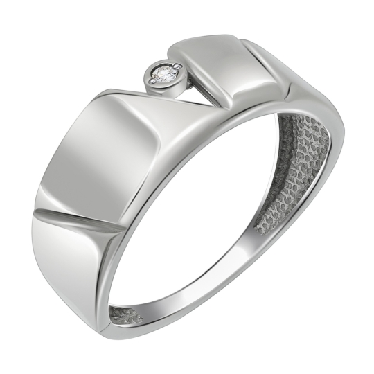 Кольцо из серебра с агатами и фианитами Кольцо из серебра с агатами и фианитами