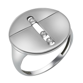 Кольцо из серебра с фианитами