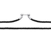 Текстильный шнурок с замком из серебра