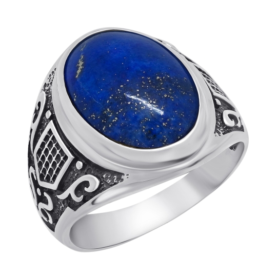 Кольцо из серебра с чернением и кварцем Кольцо из серебра с чернением и кварцем