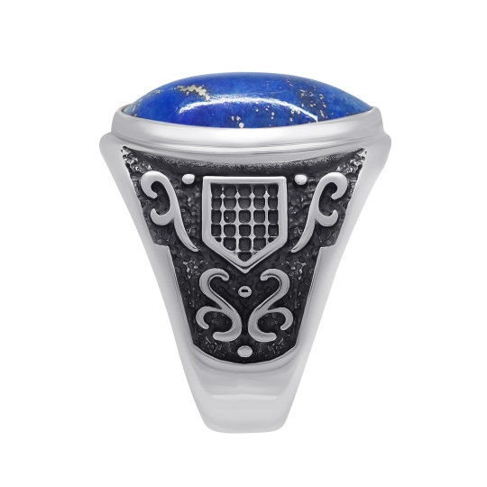 Кольцо из серебра с чернением и кварцем Кольцо из серебра с чернением и кварцем