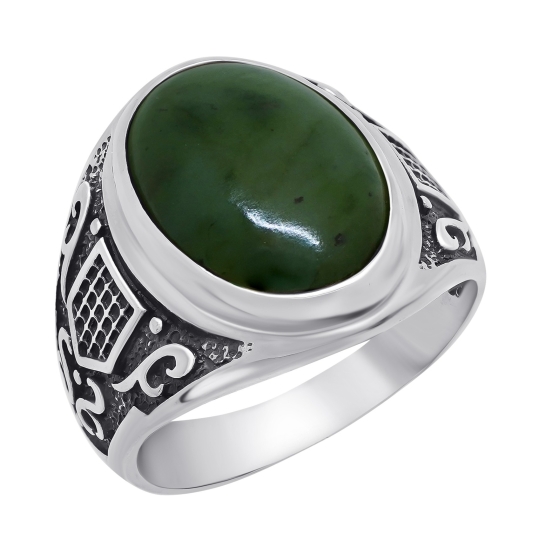 Кольцо из серебра с чернением и кварцем Кольцо из серебра с чернением и кварцем