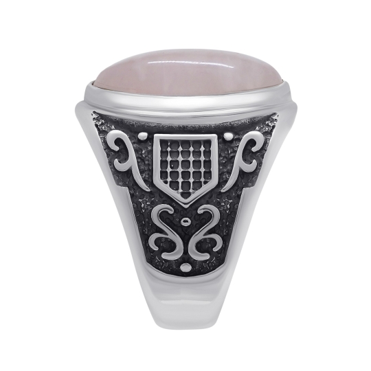 Кольцо из серебра с чернением и кварцем Кольцо из серебра с чернением и кварцем