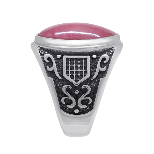 Кольцо из серебра с ювелирным кристаллом лунный оникс Кольцо из серебра с ювелирным кристаллом лунный оникс